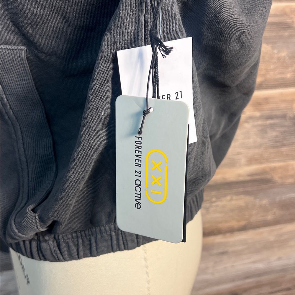Forever 21 Active Hoodie in Charcoal NWT - Picture 4 of 4